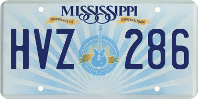 MS license plate HVZ286