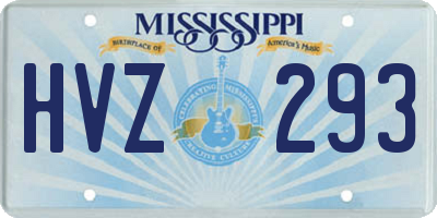 MS license plate HVZ293