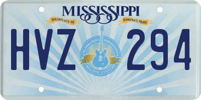 MS license plate HVZ294