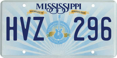 MS license plate HVZ296