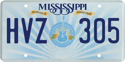 MS license plate HVZ305