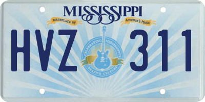 MS license plate HVZ311