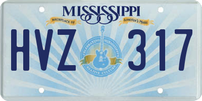 MS license plate HVZ317