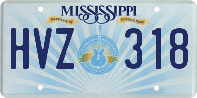 MS license plate HVZ318