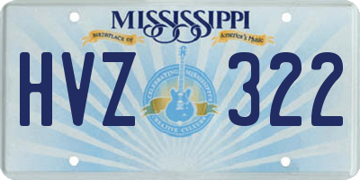 MS license plate HVZ322
