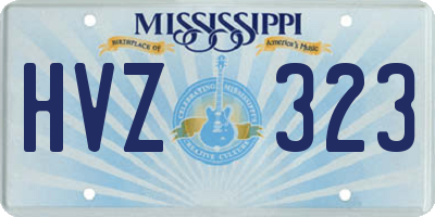 MS license plate HVZ323