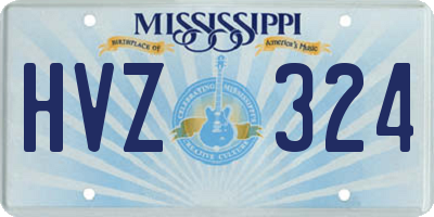 MS license plate HVZ324