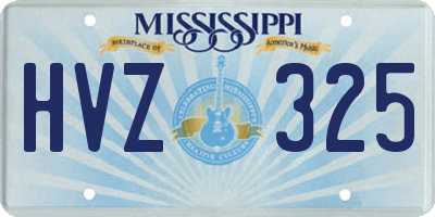 MS license plate HVZ325