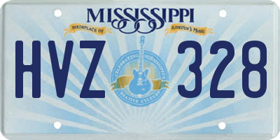 MS license plate HVZ328