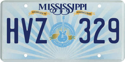 MS license plate HVZ329