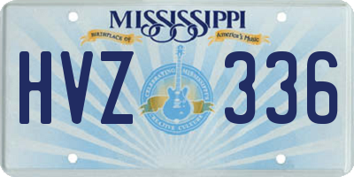 MS license plate HVZ336