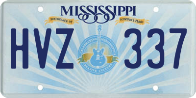 MS license plate HVZ337