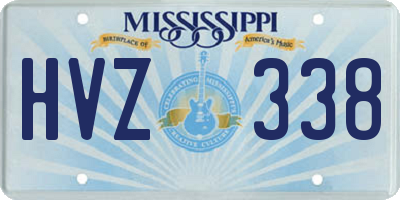 MS license plate HVZ338
