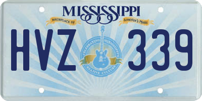 MS license plate HVZ339