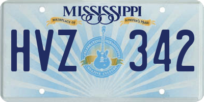MS license plate HVZ342