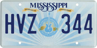 MS license plate HVZ344