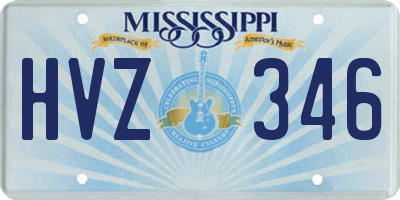 MS license plate HVZ346