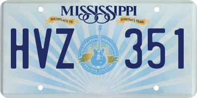 MS license plate HVZ351