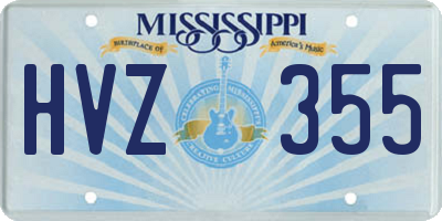 MS license plate HVZ355