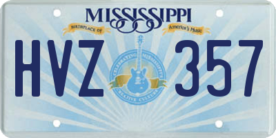 MS license plate HVZ357