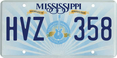 MS license plate HVZ358
