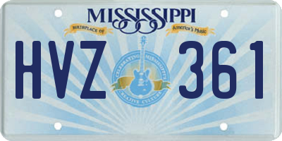 MS license plate HVZ361