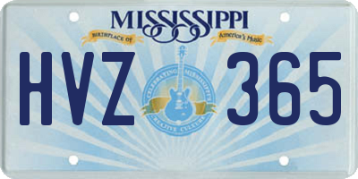 MS license plate HVZ365