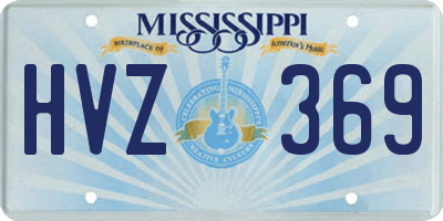 MS license plate HVZ369