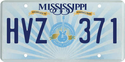 MS license plate HVZ371