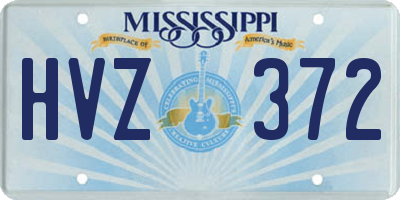 MS license plate HVZ372