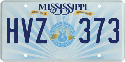 MS license plate HVZ373
