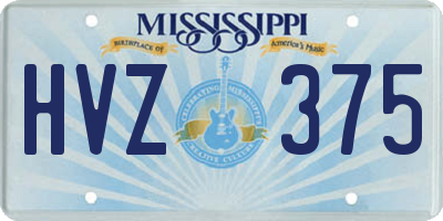 MS license plate HVZ375