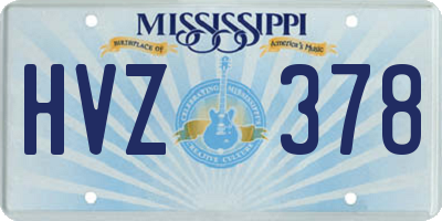 MS license plate HVZ378