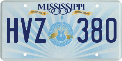 MS license plate HVZ380