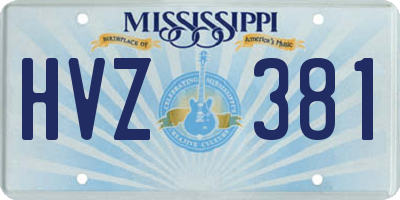 MS license plate HVZ381