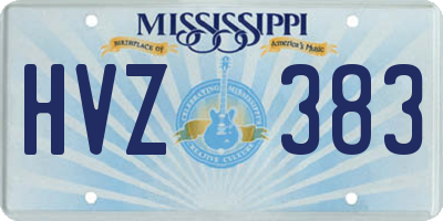 MS license plate HVZ383