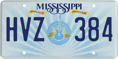 MS license plate HVZ384