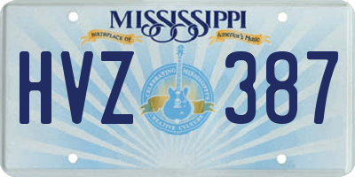 MS license plate HVZ387