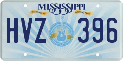 MS license plate HVZ396