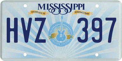 MS license plate HVZ397