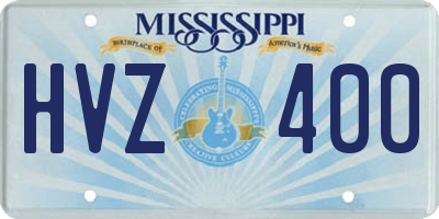 MS license plate HVZ400