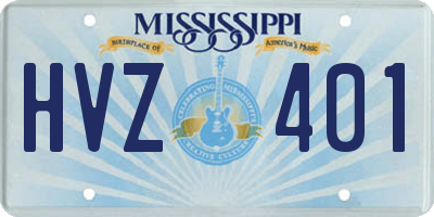 MS license plate HVZ401