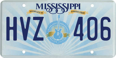 MS license plate HVZ406
