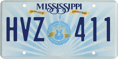 MS license plate HVZ411