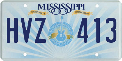 MS license plate HVZ413
