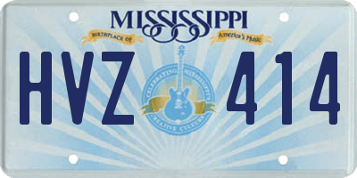 MS license plate HVZ414