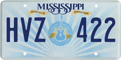 MS license plate HVZ422