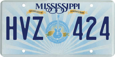 MS license plate HVZ424