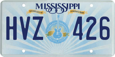 MS license plate HVZ426
