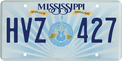 MS license plate HVZ427